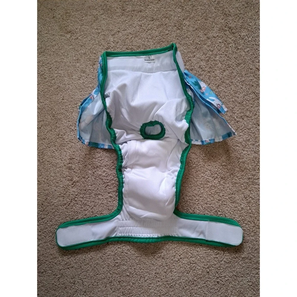 Wegreeco Washable Male dog diapers Reusable Waterproof Washable Diaper Skirt  L